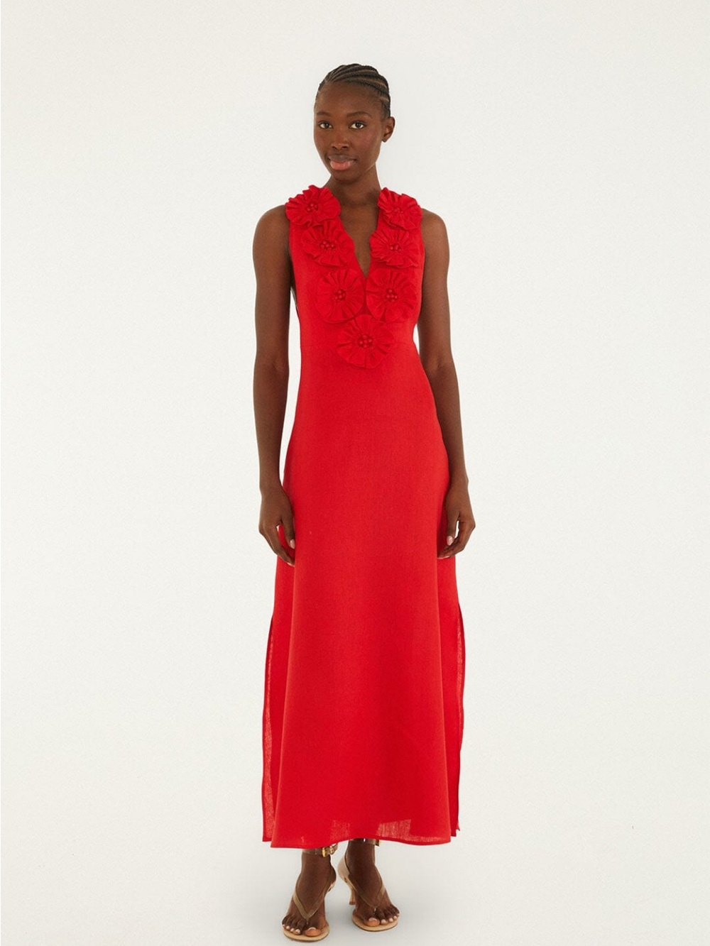 FARM Rio Red Floral-Applique Maxi Dress - Picture 4 of 5